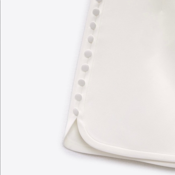 NWT Zara Off White Mini Skirt with Side Buttons Size L - Picture 4 of 7